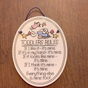 Clay wall hanging - Toddler rules